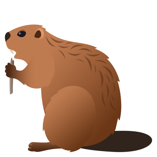 Beaver as drawn by JoyPixels in 8.0