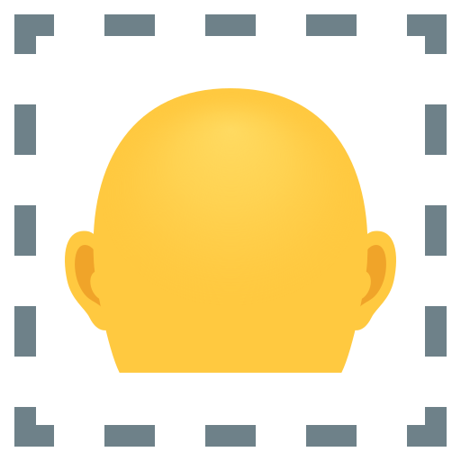 Bald as drawn by JoyPixels in 8.0