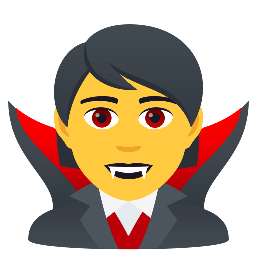 Vampire as drawn by JoyPixels in 8.0