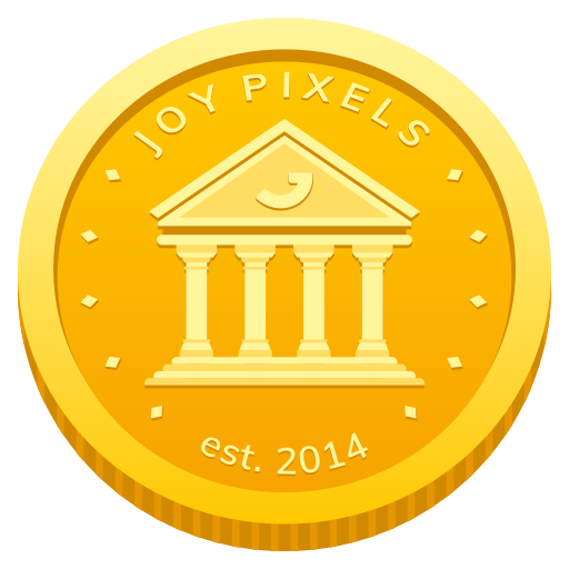 Coin as drawn by JoyPixels in 8.0