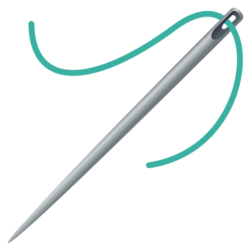 Sewing Needle as drawn by JoyPixels in 8.0