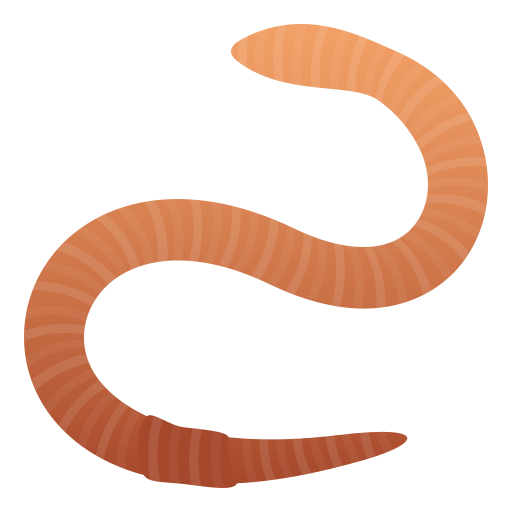 Worm as drawn by JoyPixels in 8.0