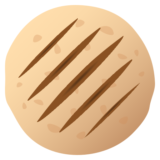 Flatbread as drawn by JoyPixels in 8.0