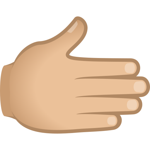 Rightwards Hand: Medium-Light Skin Tone, the previous design