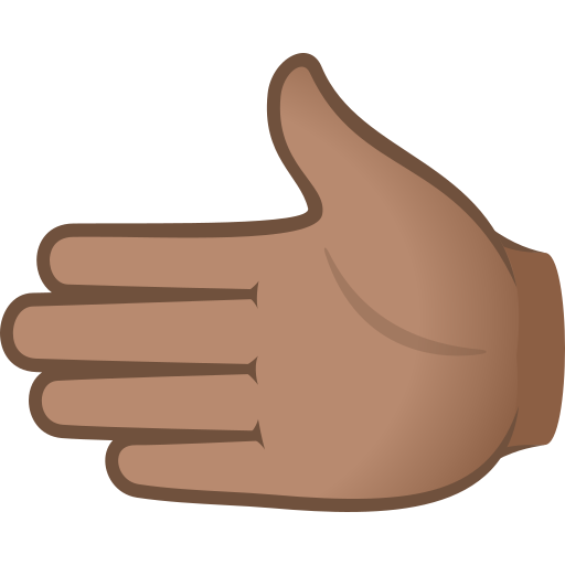Leftwards Hand: Medium Skin Tone, the previous design