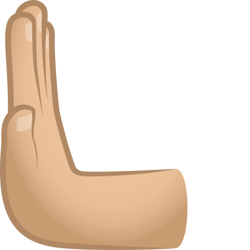 Leftwards Pushing Hand: Medium-Light Skin Tone, the design in this release