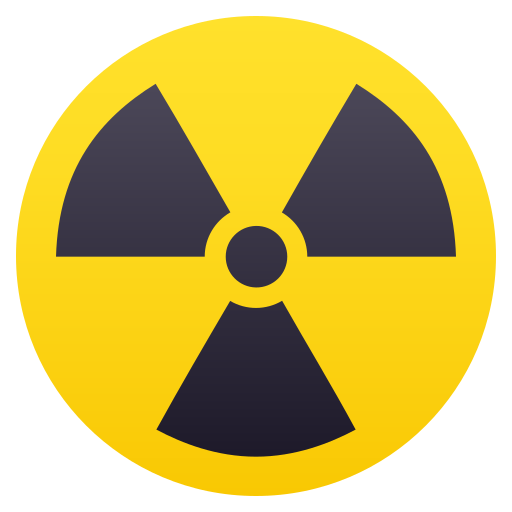 Radioactive as drawn by JoyPixels in 8.0