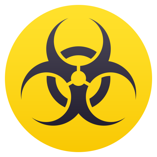Biohazard as drawn by JoyPixels in 8.0