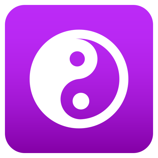 Yin Yang as drawn by JoyPixels in 8.0