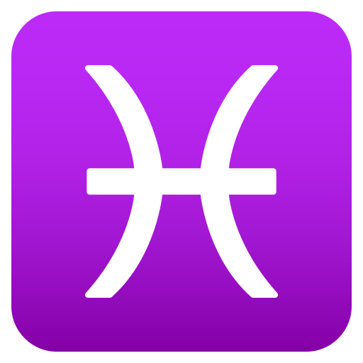 Pisces as drawn by JoyPixels in 8.0