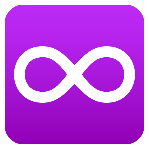 Infinity as drawn by JoyPixels in 8.0
