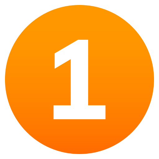 Digit One as drawn by JoyPixels in 8.0