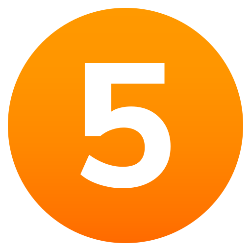 Digit Five as drawn by JoyPixels in 8.0