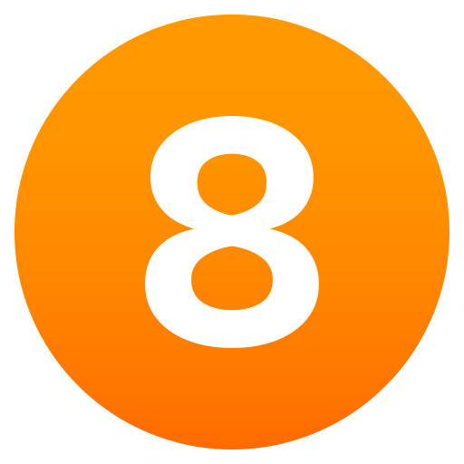 Digit Eight as drawn by JoyPixels in 8.0