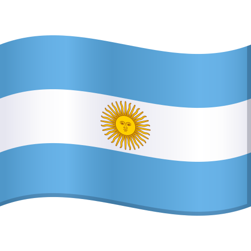 Flag: Argentina as drawn by JoyPixels in 9.0