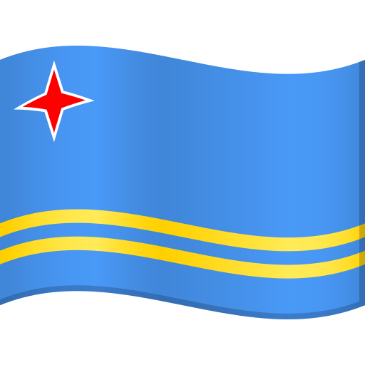 Flag: Aruba as drawn by JoyPixels in 9.0