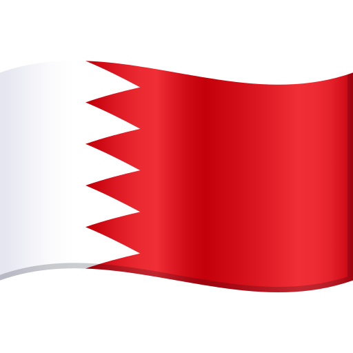 Flag: Bahrain as drawn by JoyPixels in 9.0