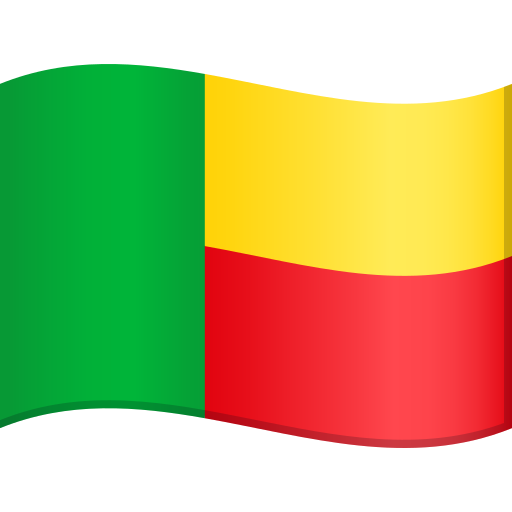 Flag: Benin as drawn by JoyPixels in 9.0