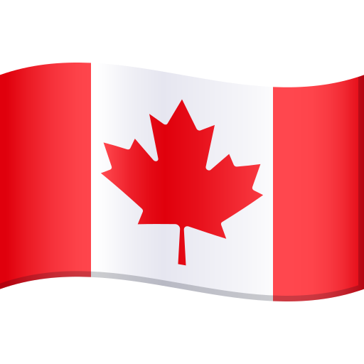 Flag: Canada as drawn by JoyPixels in 9.0
