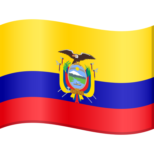 Flag: Ecuador as drawn by JoyPixels in 9.0