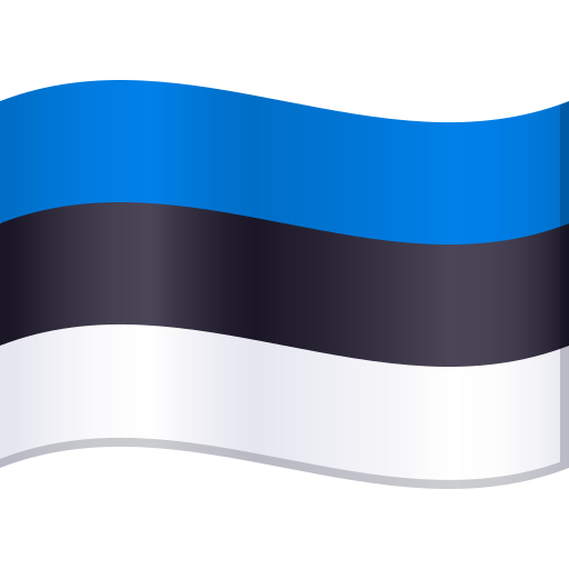Flag: Estonia as drawn by JoyPixels in 9.0