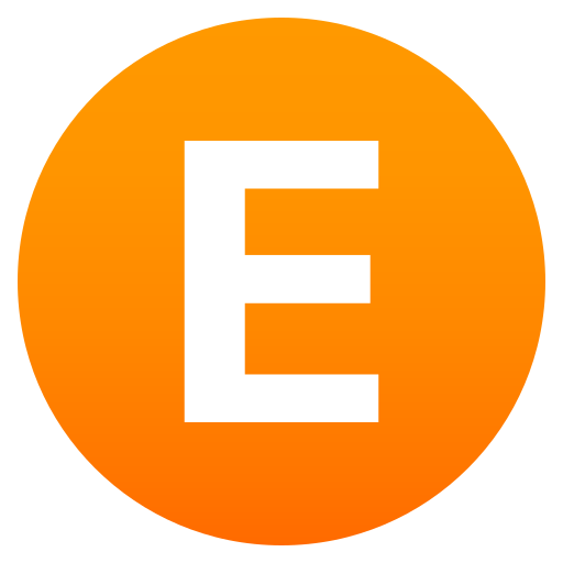 Regional Indicator Symbol Letter E as drawn by JoyPixels in 9.0