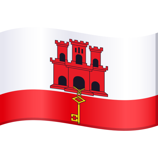 Flag: Gibraltar as drawn by JoyPixels in 9.0
