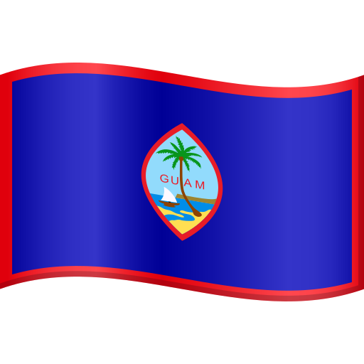 Flag: Guam as drawn by JoyPixels in 9.0