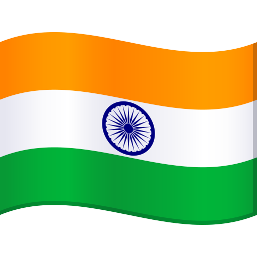 Bandiera: India as drawn by JoyPixels in 9.0