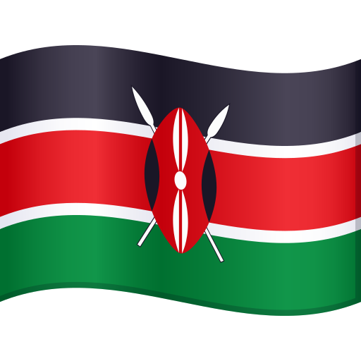 Flag: Kenya as drawn by JoyPixels in 9.0