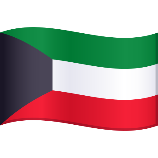 Flag: Kuwait as drawn by JoyPixels in 9.0