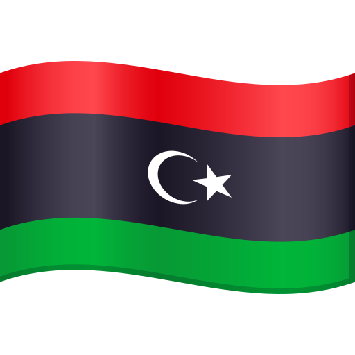 Flag: Libya as drawn by JoyPixels in 9.0