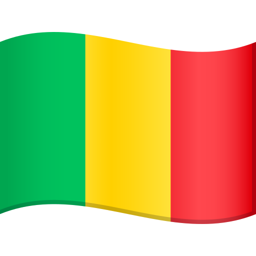 Flag: Mali as drawn by JoyPixels in 9.0