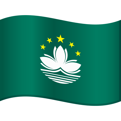 Flag: Macao SAR China as drawn by JoyPixels in 9.0