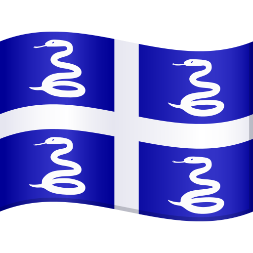 Flag: Martinique as drawn by JoyPixels in 9.0