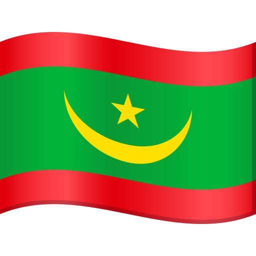 Flag: Mauritania as drawn by JoyPixels in 9.0