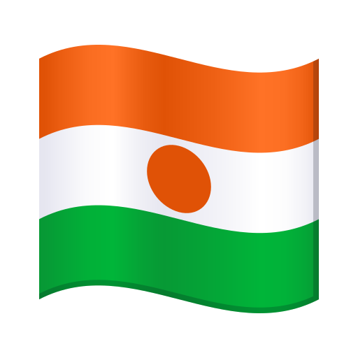 Flag: Niger as drawn by JoyPixels in 9.0