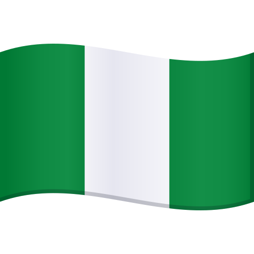Flag: Nigeria as drawn by JoyPixels in 9.0