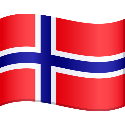 Flag: Norway as drawn by JoyPixels in 9.0