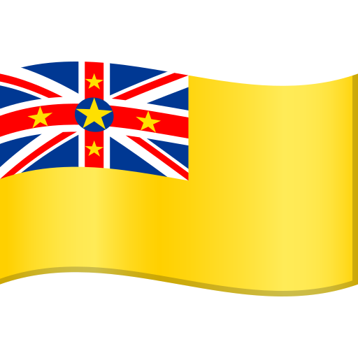 Flag: Niue as drawn by JoyPixels in 9.0