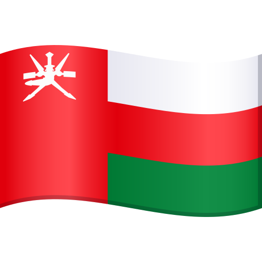 Flag: Oman as drawn by JoyPixels in 9.0