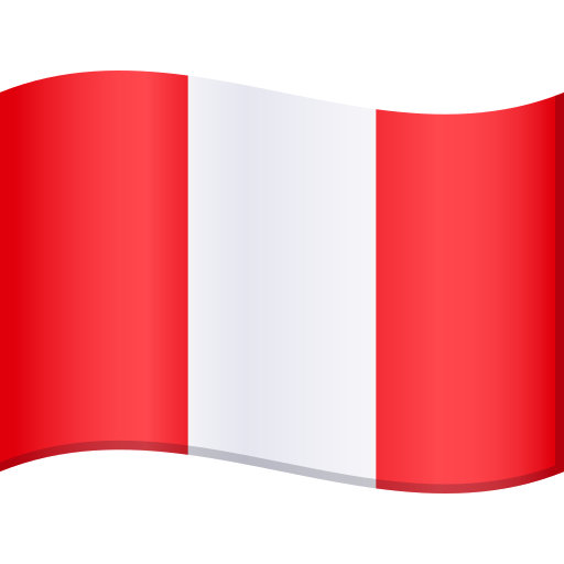 Flag: Peru as drawn by JoyPixels in 9.0