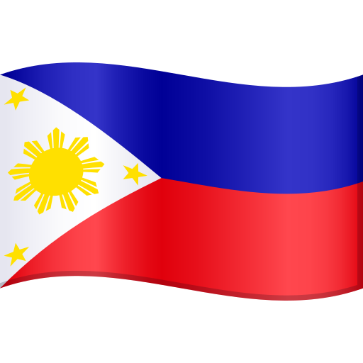 Flag: Philippines as drawn by JoyPixels in 9.0