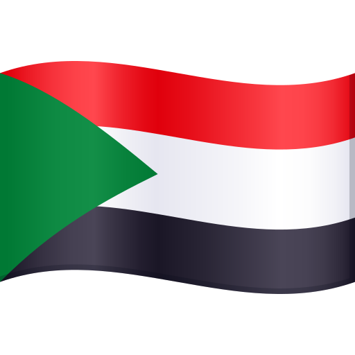 Flag: Sudan as drawn by JoyPixels in 9.0