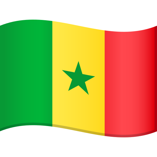 Flag: Senegal as drawn by JoyPixels in 9.0