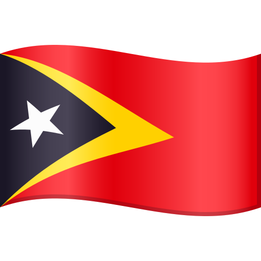 Flag: Timor-Leste as drawn by JoyPixels in 9.0