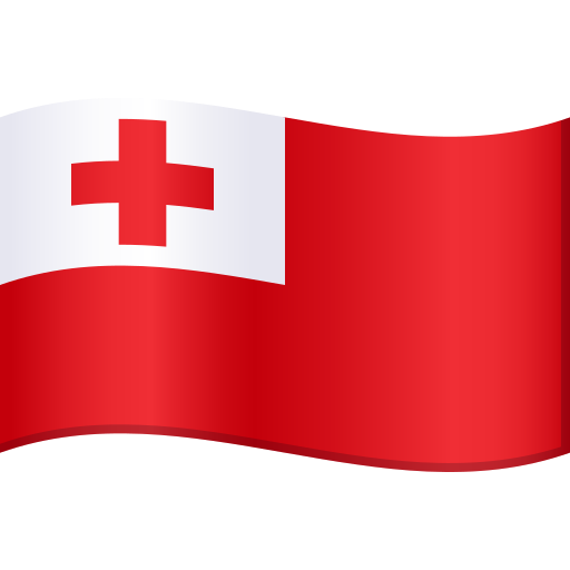 Drapeau : Tonga as drawn by JoyPixels in 9.0