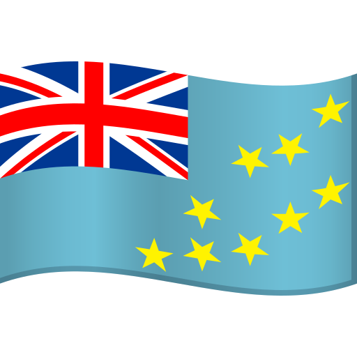 Flag: Tuvalu as drawn by JoyPixels in 9.0