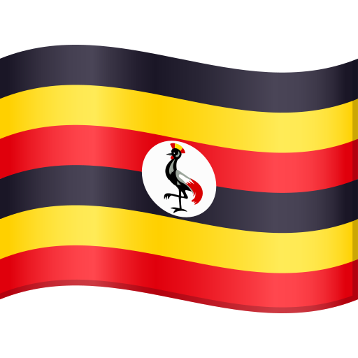 Flag: Uganda as drawn by JoyPixels in 9.0