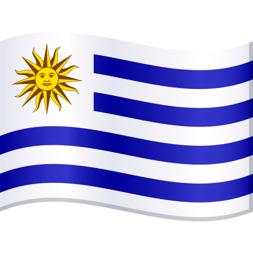 Flag: Uruguay as drawn by JoyPixels in 9.0